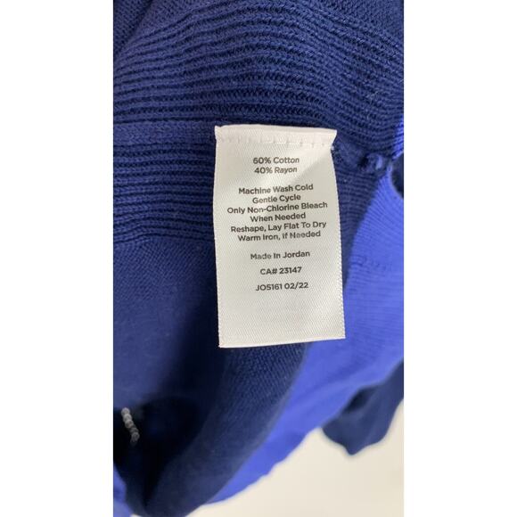 Talbots Womens Blue Pink Long Sleeve Button Up Cardigan Sweater Size PXL NWT - Picture 10 of 13